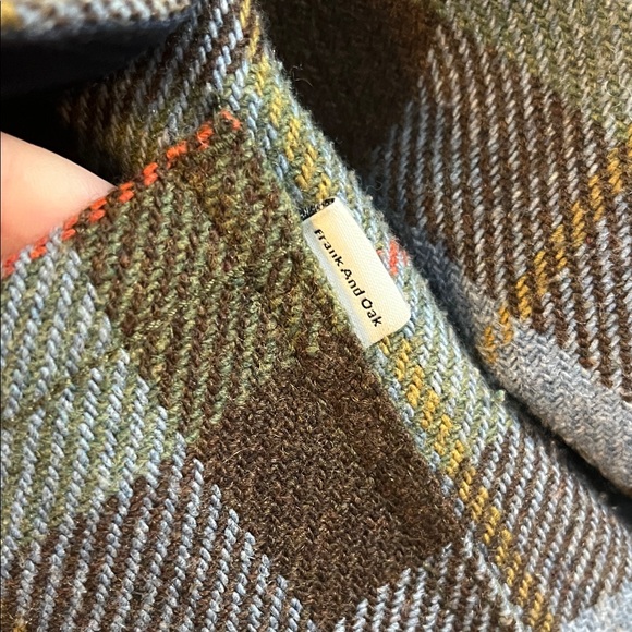 Frank & Oak Plaid Wool Blend Jacket M - Picture 8 of 12